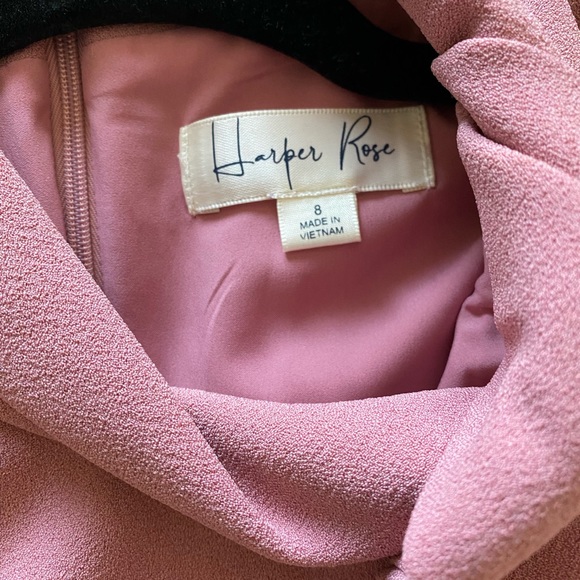 Harper Rose Tie Neck Sheath Dress Sz 8 - Picture 4 of 6